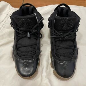 Nike air Jordan rings Men's Black Basketball Sneakers - High-Top Performance